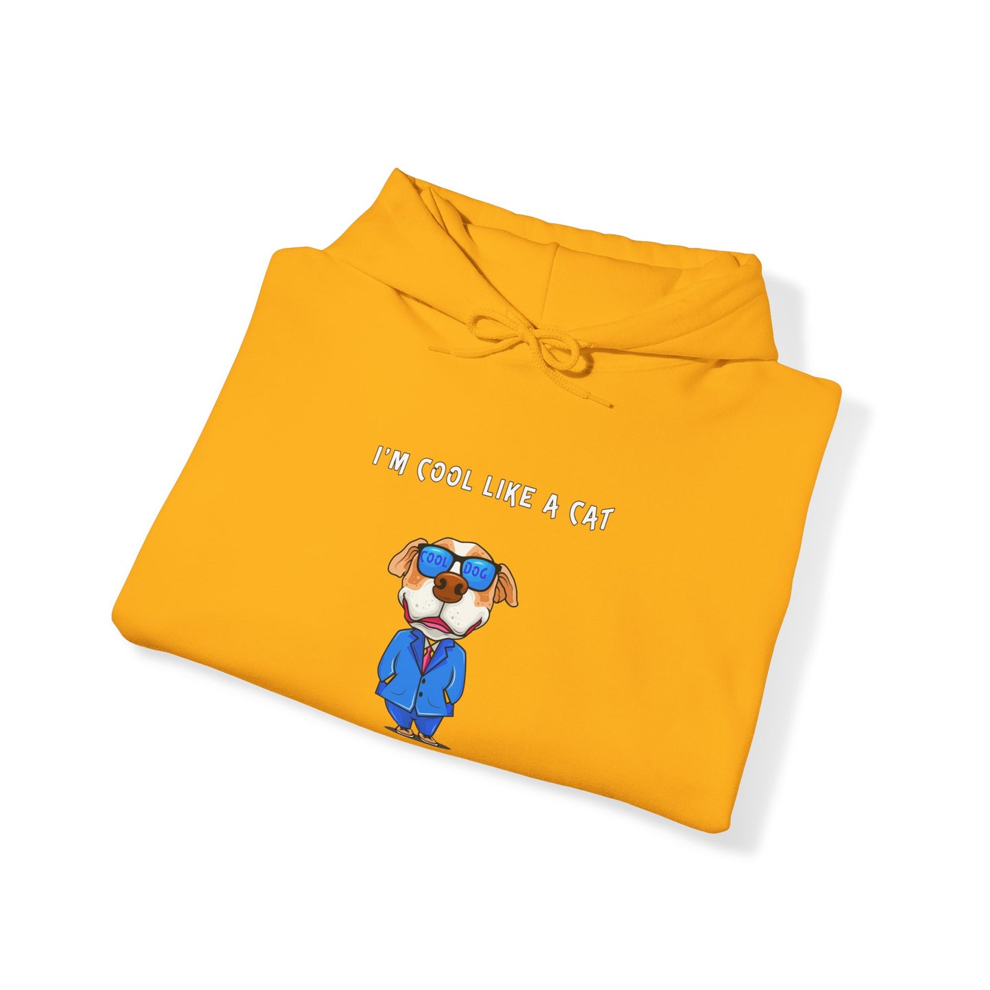 Chuck The Cool Dog. Unisex Hooded Sweatshirt.