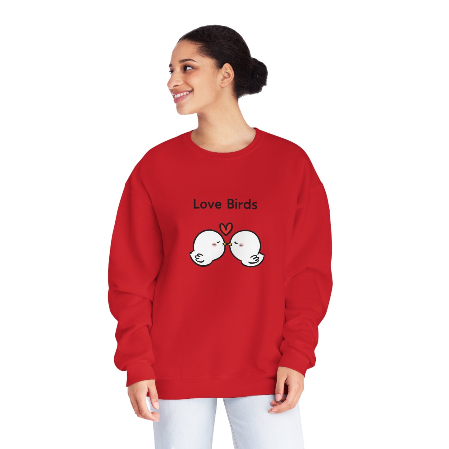 Love Birds. Cute Sweatshirt. Unisex NuBlend® Crewneck Sweatshirt