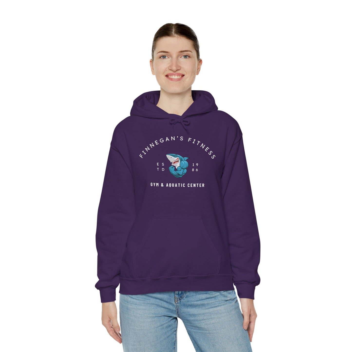 Shark Gym Hoodie – Finnegan’s Fitness & Aquatic Center Sweatshirt