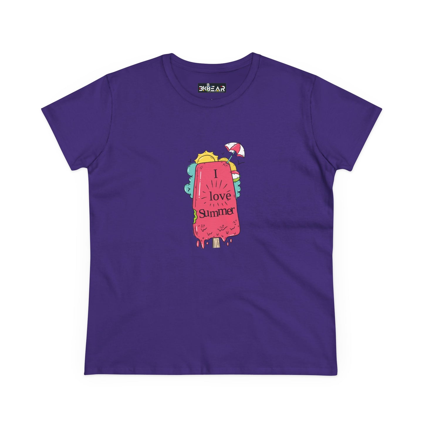 I Love Summer. Women's Midweight Cotton Tee