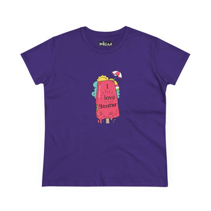 I Love Summer. Women's Midweight Cotton Tee