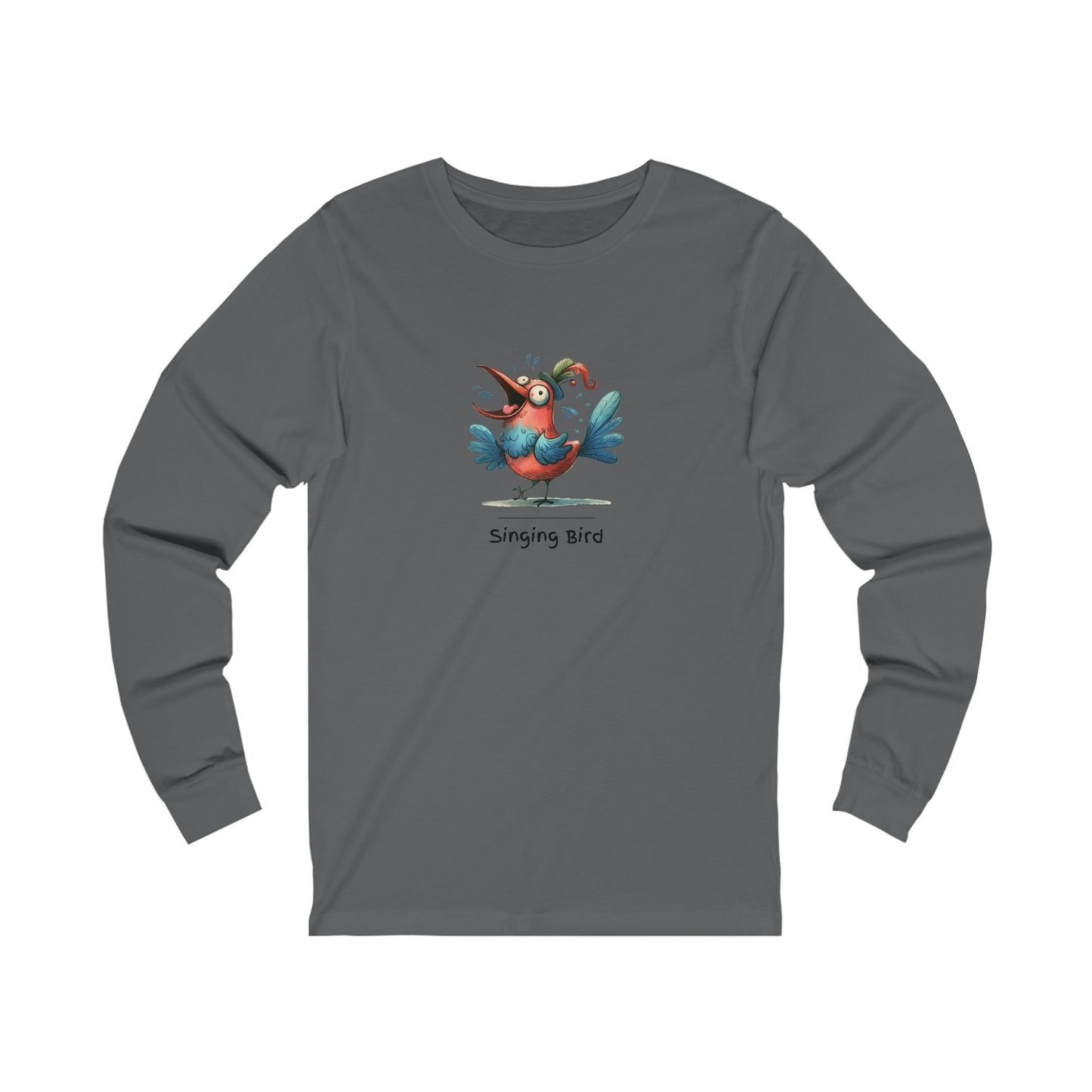 Singing bird. Unisex Jersey Long Sleeve Tee