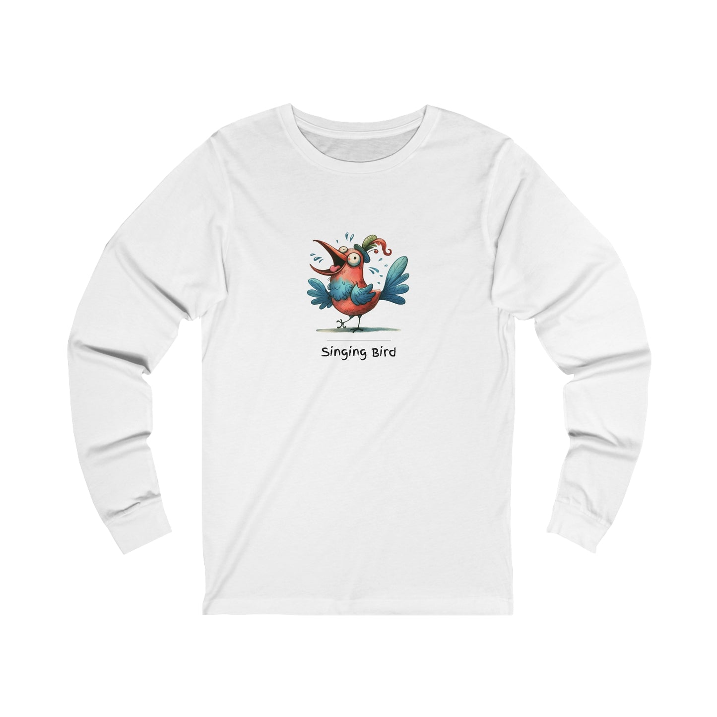 Singing bird. Unisex Jersey Long Sleeve Tee