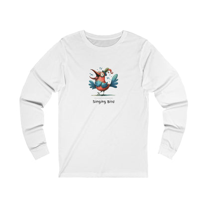 Singing bird. Unisex Jersey Long Sleeve Tee