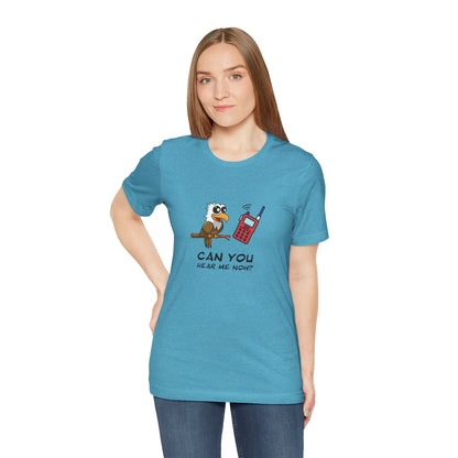 Burrowing Owl. Can You Hear Me Now? Unisex Jersey Short Sleeve Tee