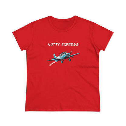 Nutty's Express Delivery. Always On-Time.. Women's Midweight Cotton Tee