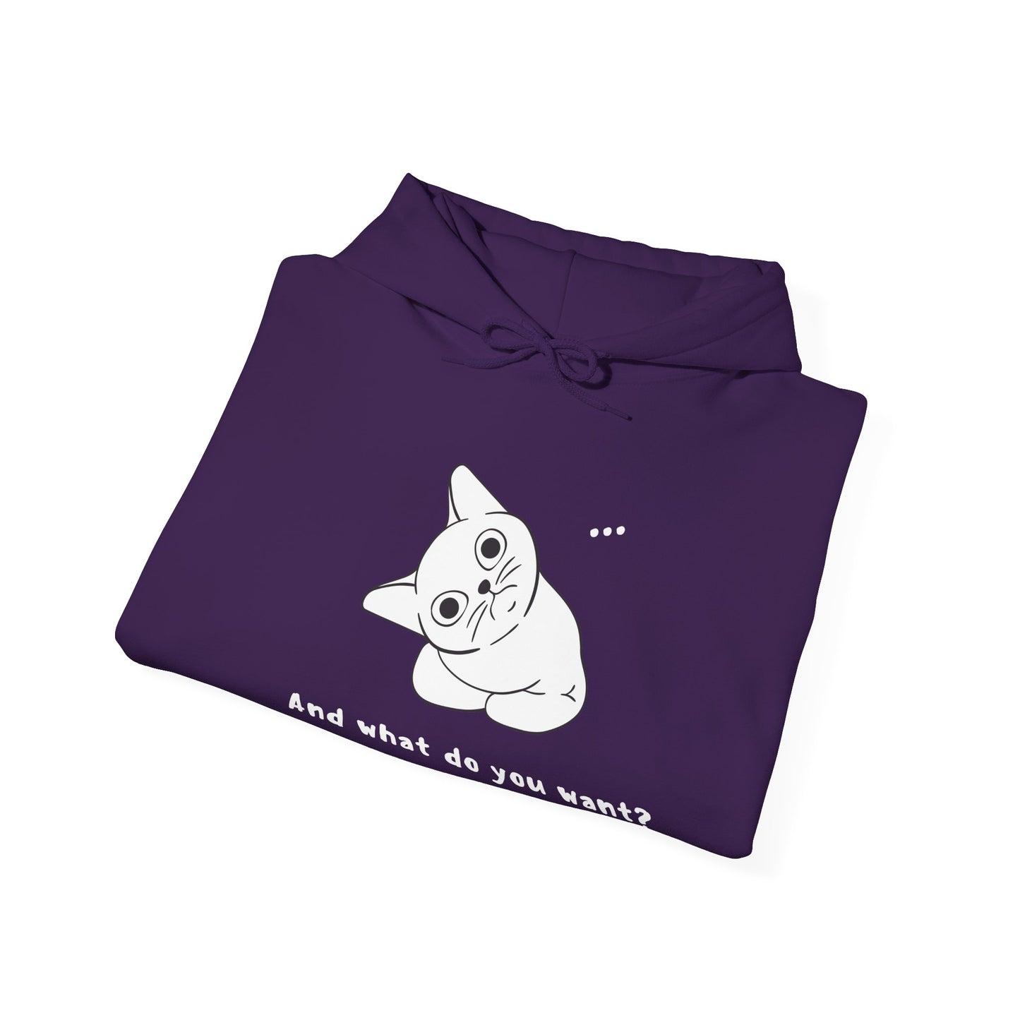 Vexing Cat Wondering What You Want.  Unisex Hooded Sweatshirt.