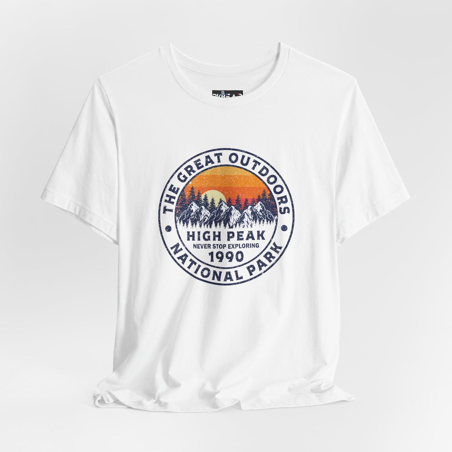 Never Stop Exploring. High Peak National Park. Unisex Jersey Short Sleeve Tee