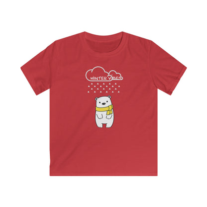 Winter Time BK Bear.  Kids Softstyle Tee