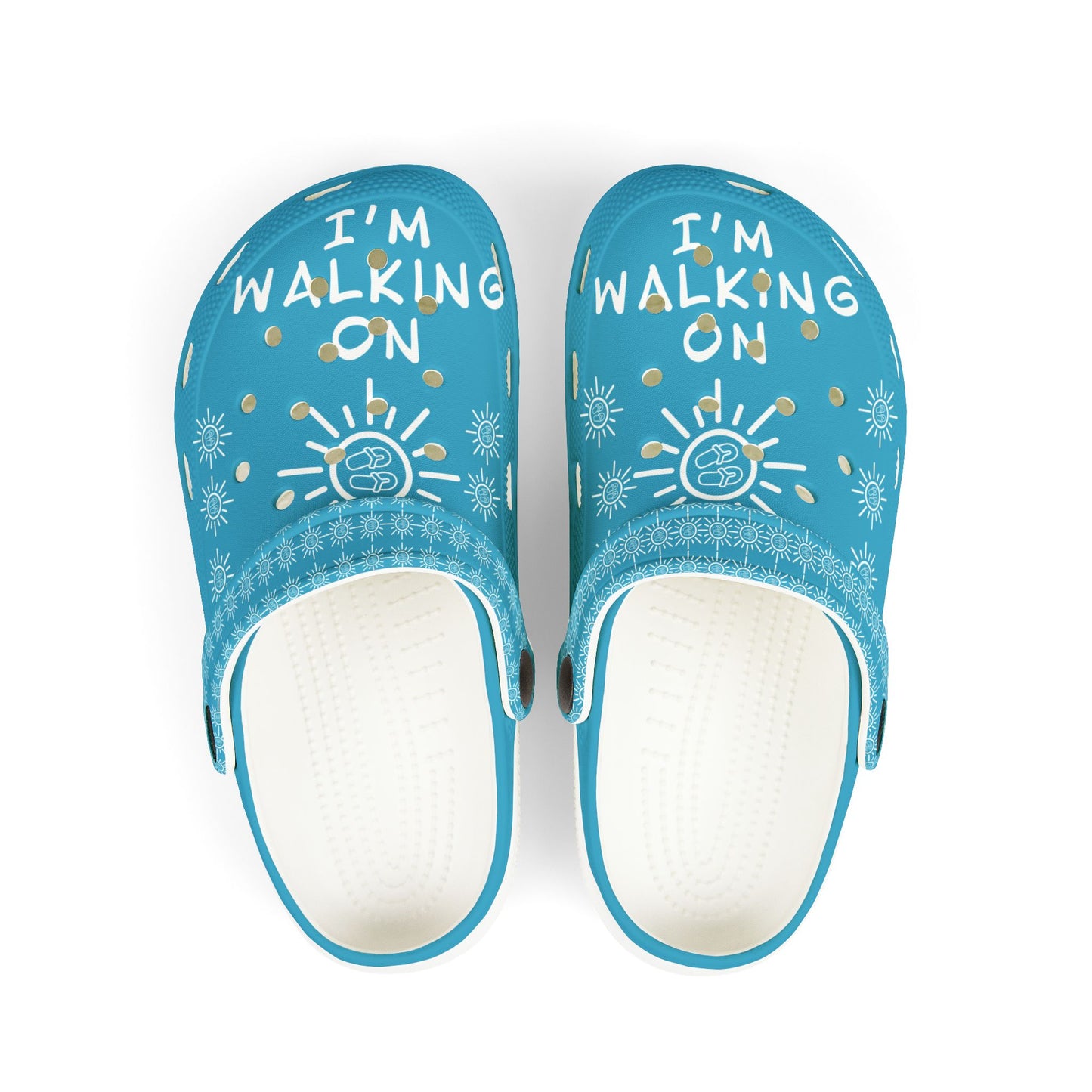 I'm Walking On Sunshine Rubber Clogs for Girls