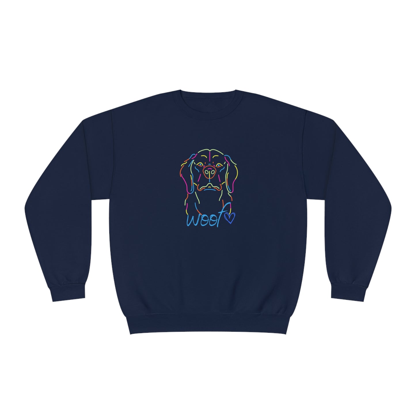 Colorful Retriever. Woof. Unisex NuBlend® Crewneck Sweatshirt