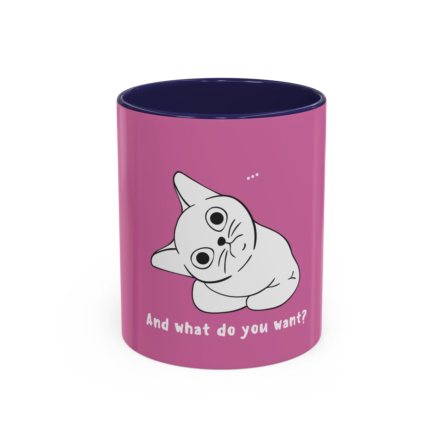 Vexing Cat Wondering What you Want. Time Coffee Mug, 11oz