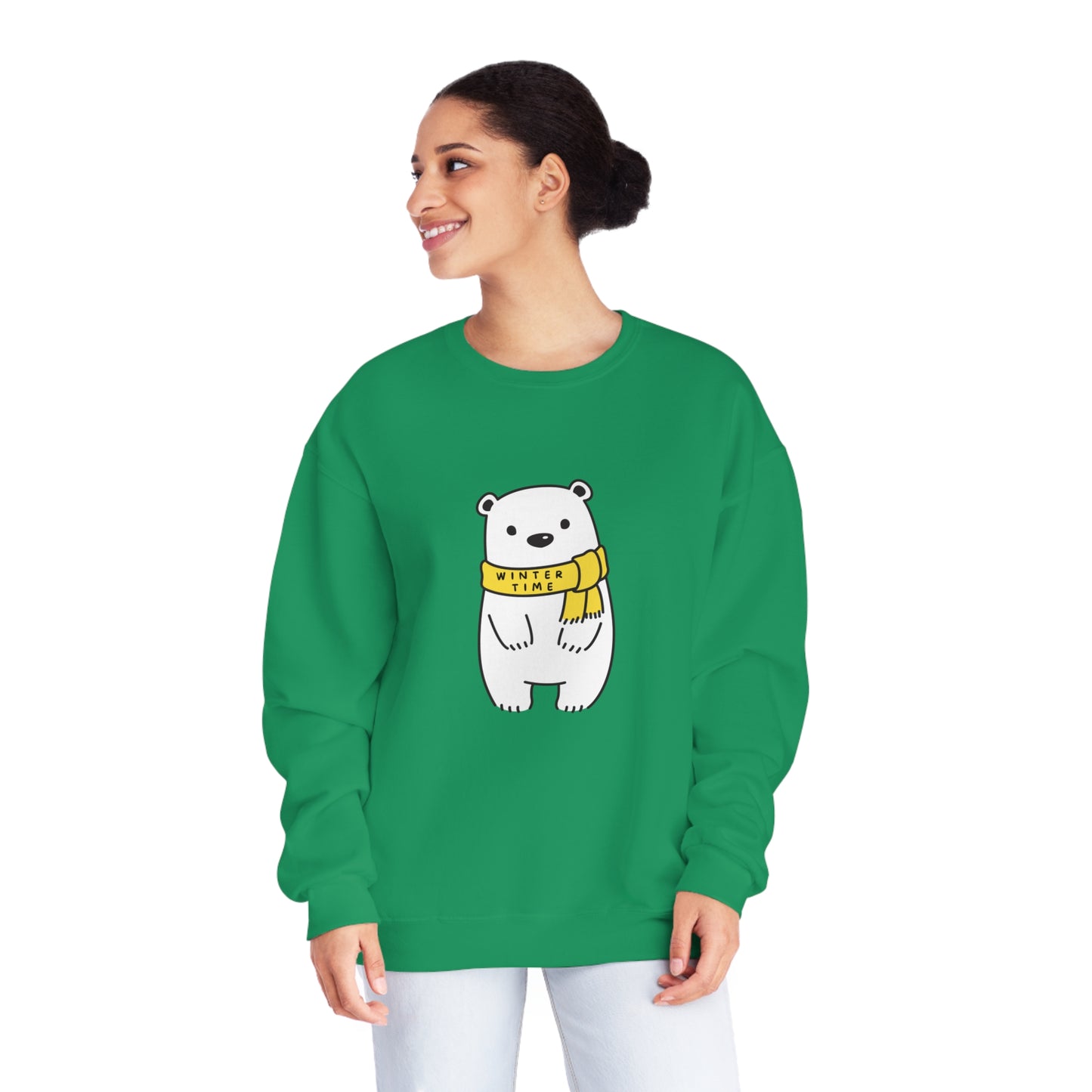 Winter Time BK Bear. Unisex NuBlend® Crewneck Sweatshirt