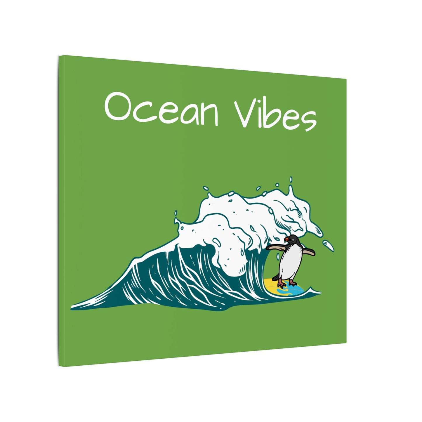 Ocean Vibes. Green Canvas Gallery Wraps