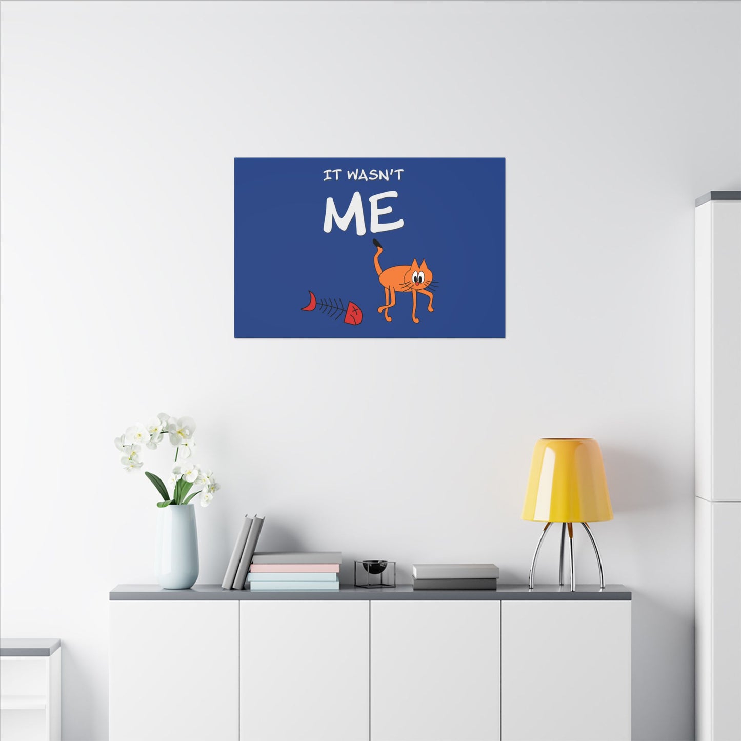 Canvas Print - Funny Cat Leo Saying 'It Wasn't Me'