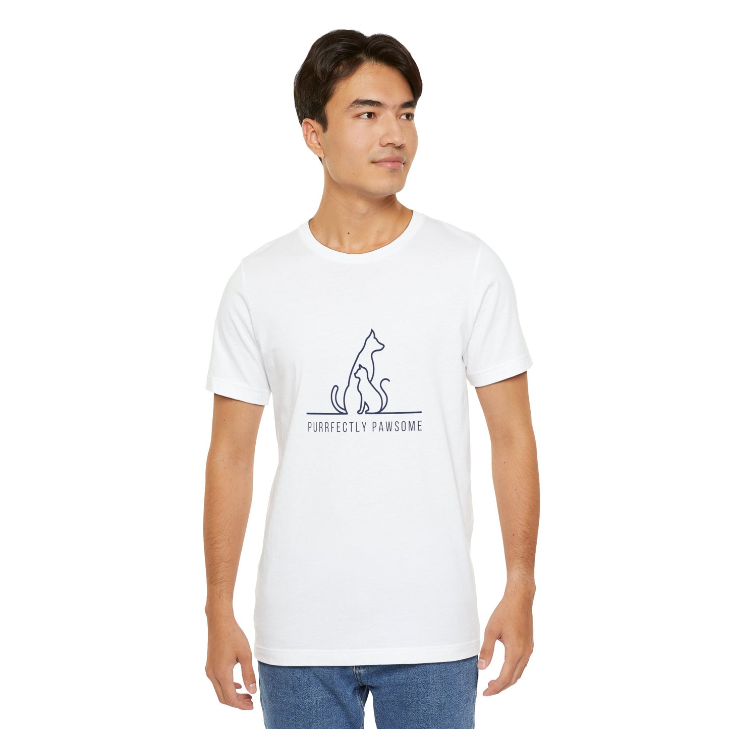 Purrfectly Pawsome. Unisex Jersey Short Sleeve Tee