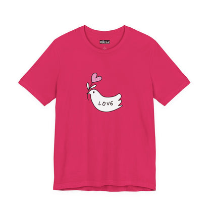 Love. Dove. Unisex Jersey Short Sleeve Tee
