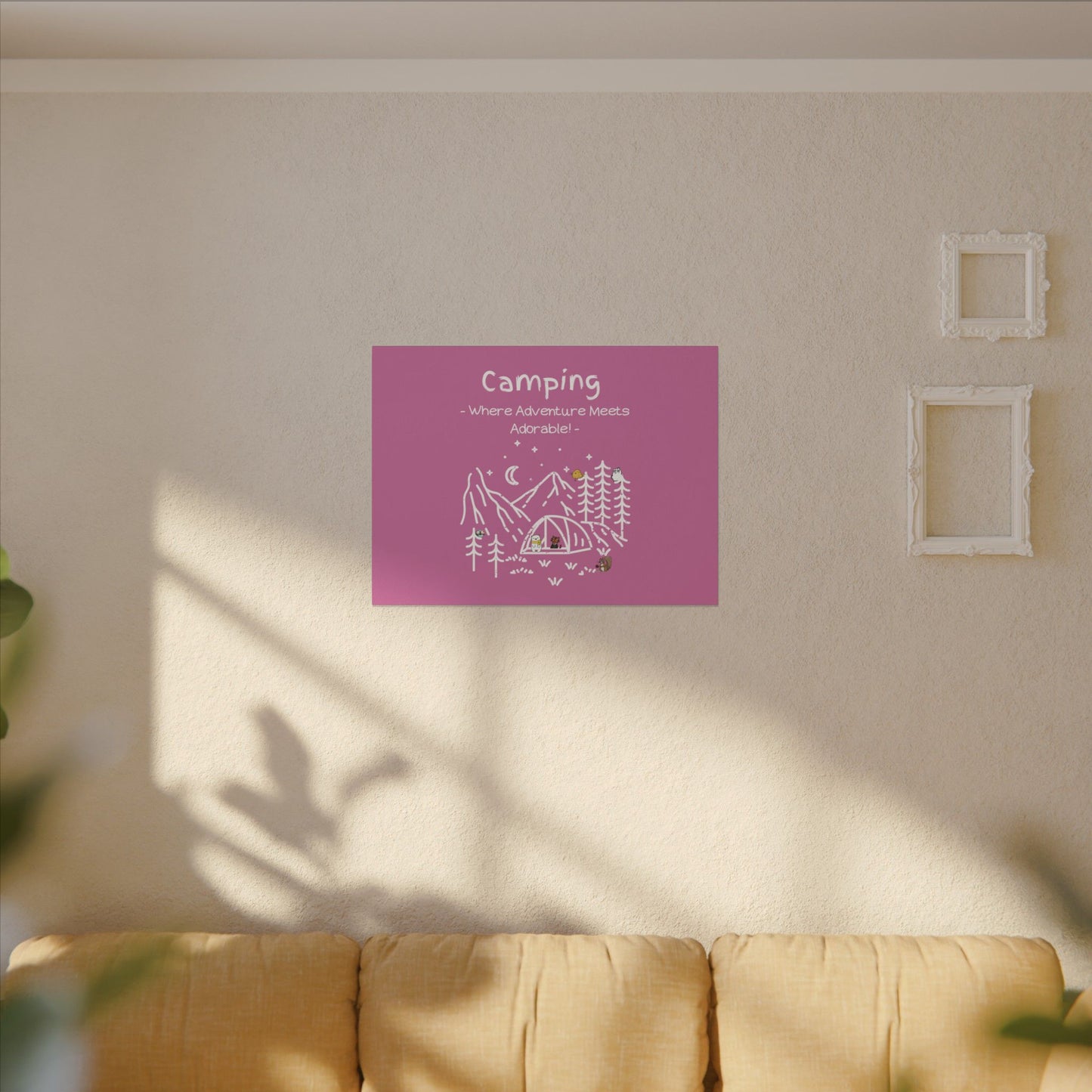 Camping. Where Adventure Meets Cuteness. Canvas Gallery Wraps