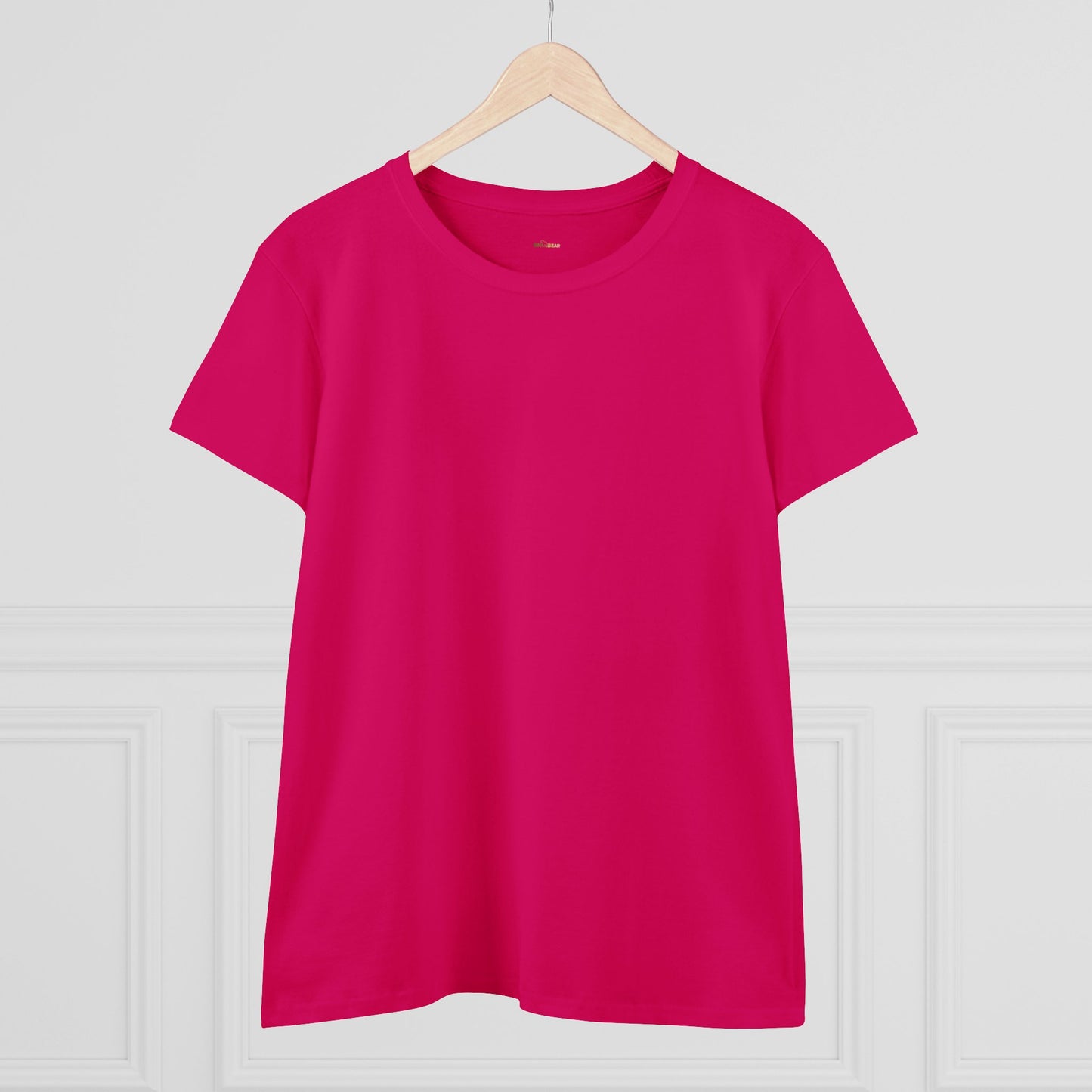 Solid Azalea. Women's Midweight Cotton Tee