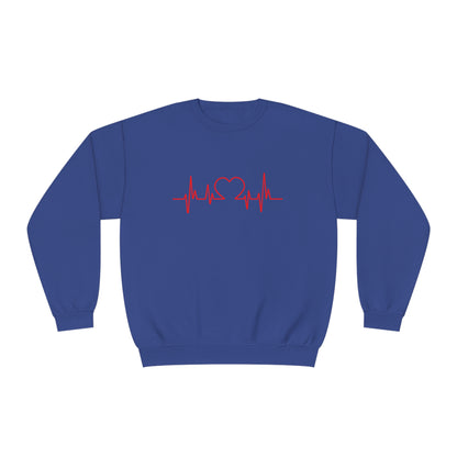 I Love You Heart Beat. Unisex NuBlend® Crewneck Sweatshirt