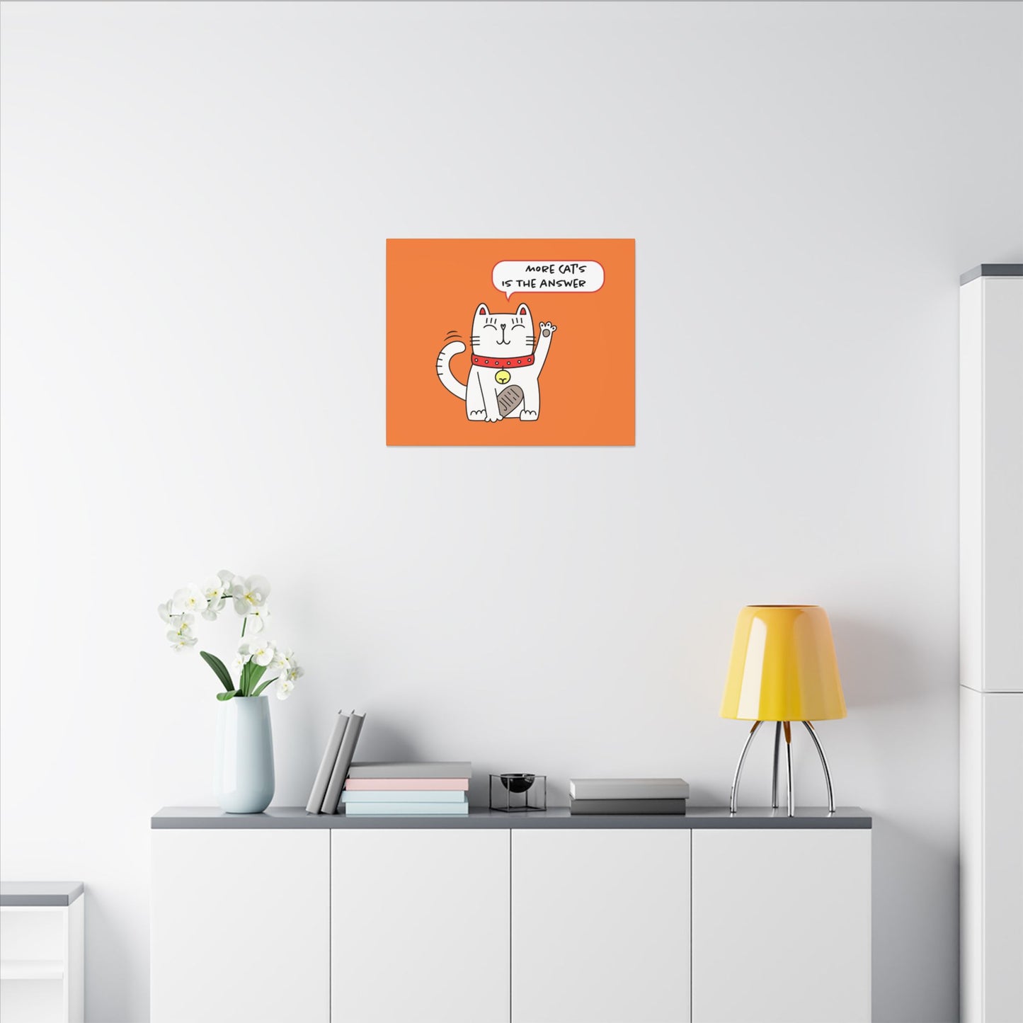 Oliver Says More Cats is The. Canvas Gallery Wraps