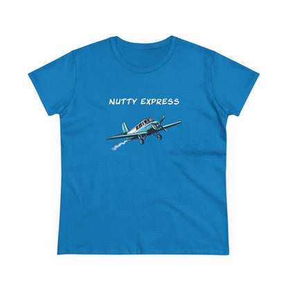 Nutty's Express Delivery. Always On-Time.. Women's Midweight Cotton Tee
