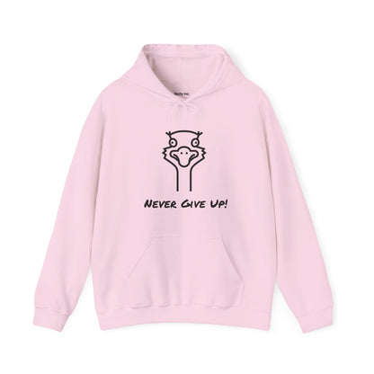 Never Give Up. Oscar The Ostrich and JimmyV Never Gave Up.  Unisex Hooded Sweatshirt.