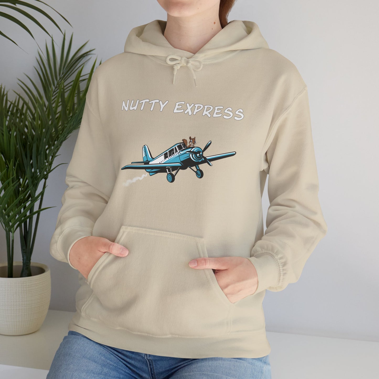 Nutty's Express Delivery. Always On-Time. Unisex Hooded Sweatshirt.