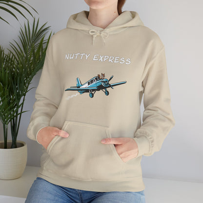 Nutty's Express Delivery. Always On-Time. Unisex Hooded Sweatshirt.