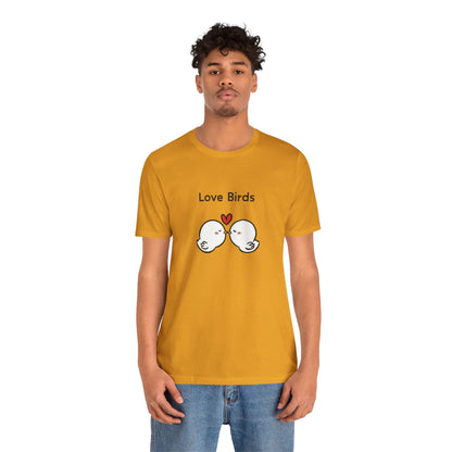 Love Birds Boyfriend T Graphic. Unisex Jersey Short Sleeve Tee