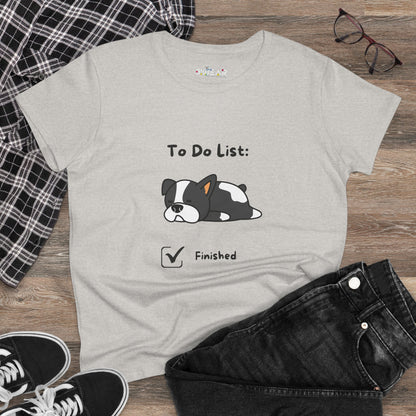 To Do List. Finished. Women's Midweight Cotton Tee