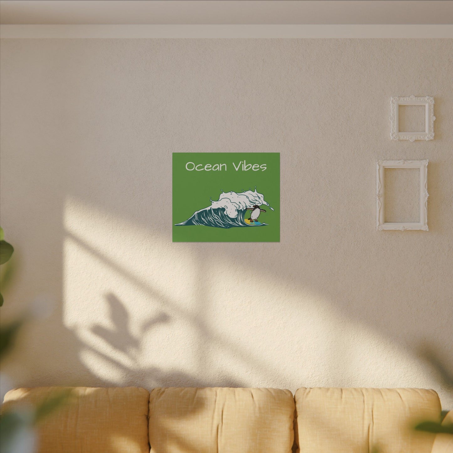 Ocean Vibes. Green Canvas Gallery Wraps
