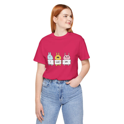I Love Cats. Women's Unisex Jersey Short Sleeve Tee