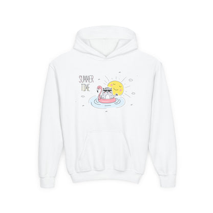 Jingles The Summertime Cat. Kids Hoodie