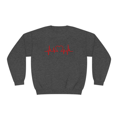 I Love You Heart Beat. Unisex NuBlend® Crewneck Sweatshirt