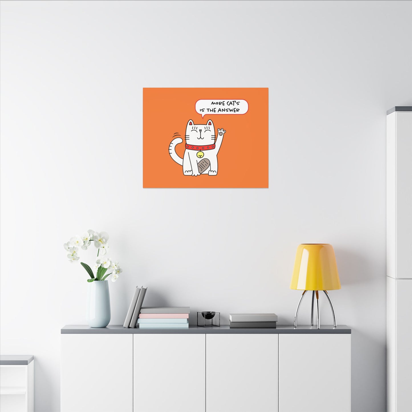 Oliver Says More Cats is The. Canvas Gallery Wraps