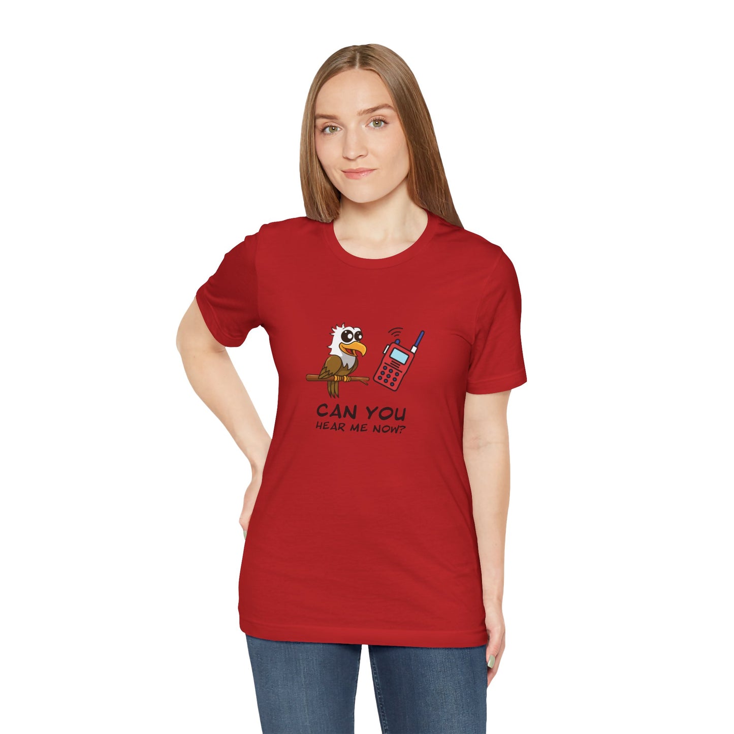 Burrowing Owl. Can You Hear Me Now? Unisex Jersey Short Sleeve Tee