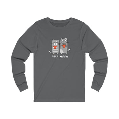 Happy Cat's. Prrr Meow. My Best Friend Has Paws. Unisex Jersey Long Sleeve Tee