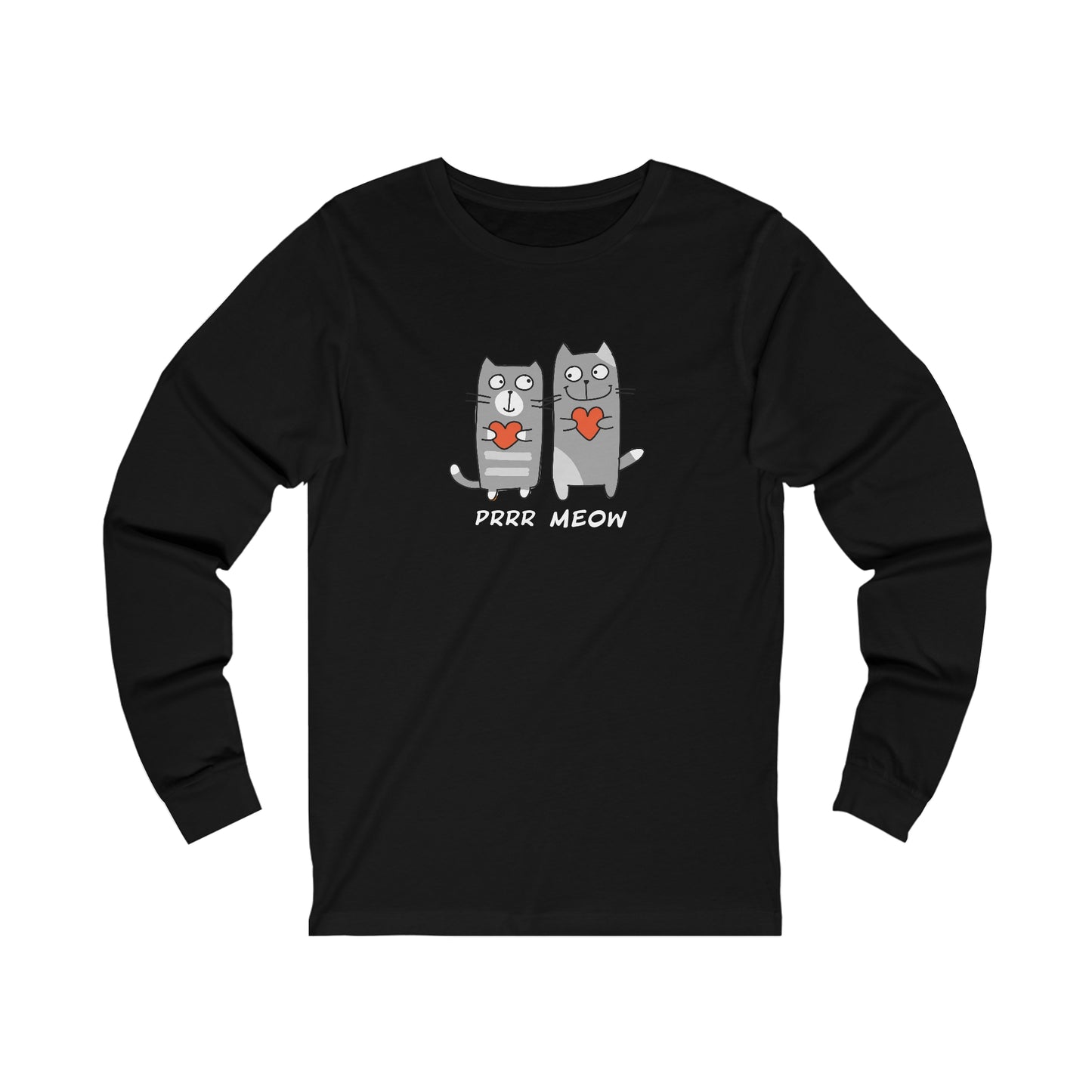 Happy Cat's. Prrr Meow. My Best Friend Has Paws. Unisex Jersey Long Sleeve Tee