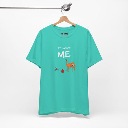 Leo The Cat Didn't Do It. Unisex Jersey Short Sleeve Tee
