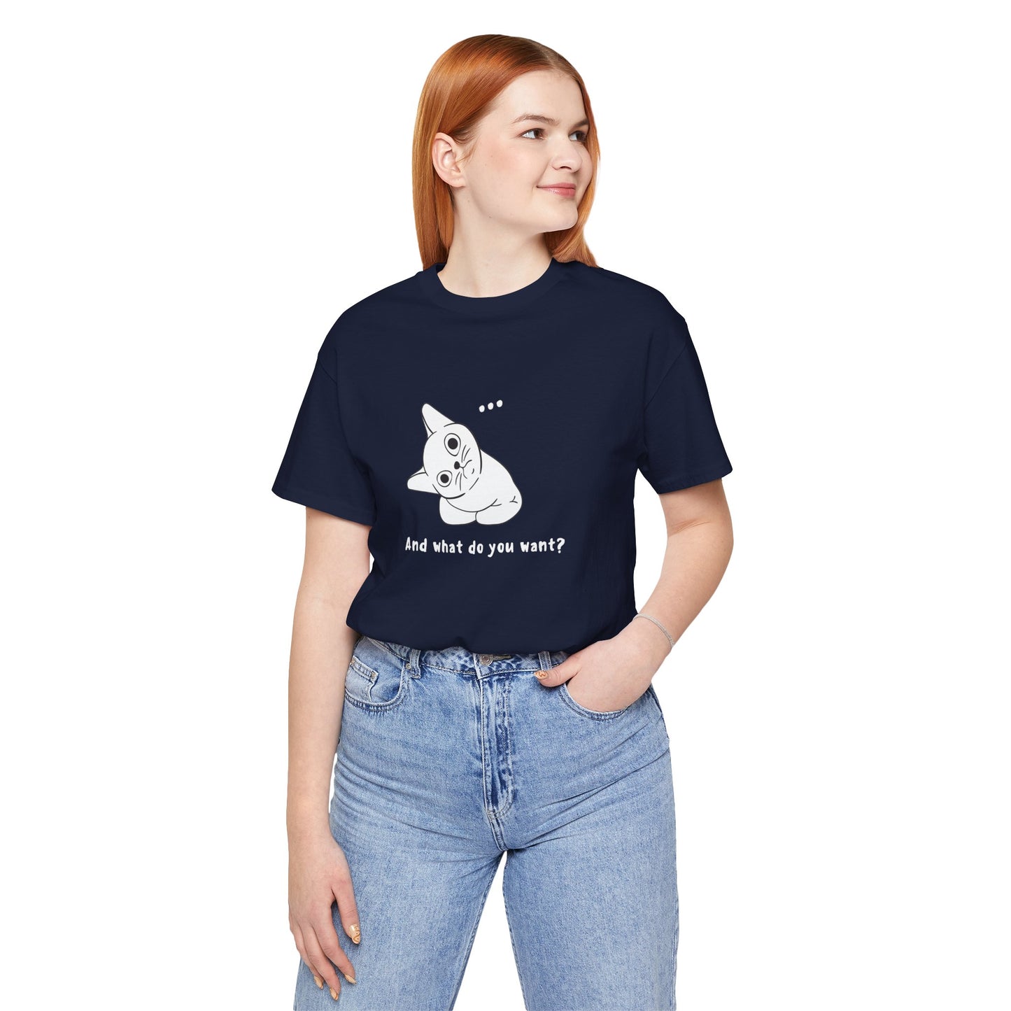 Vexing Cat Wondering What You Want. Unisex Jersey Short Sleeve Tee