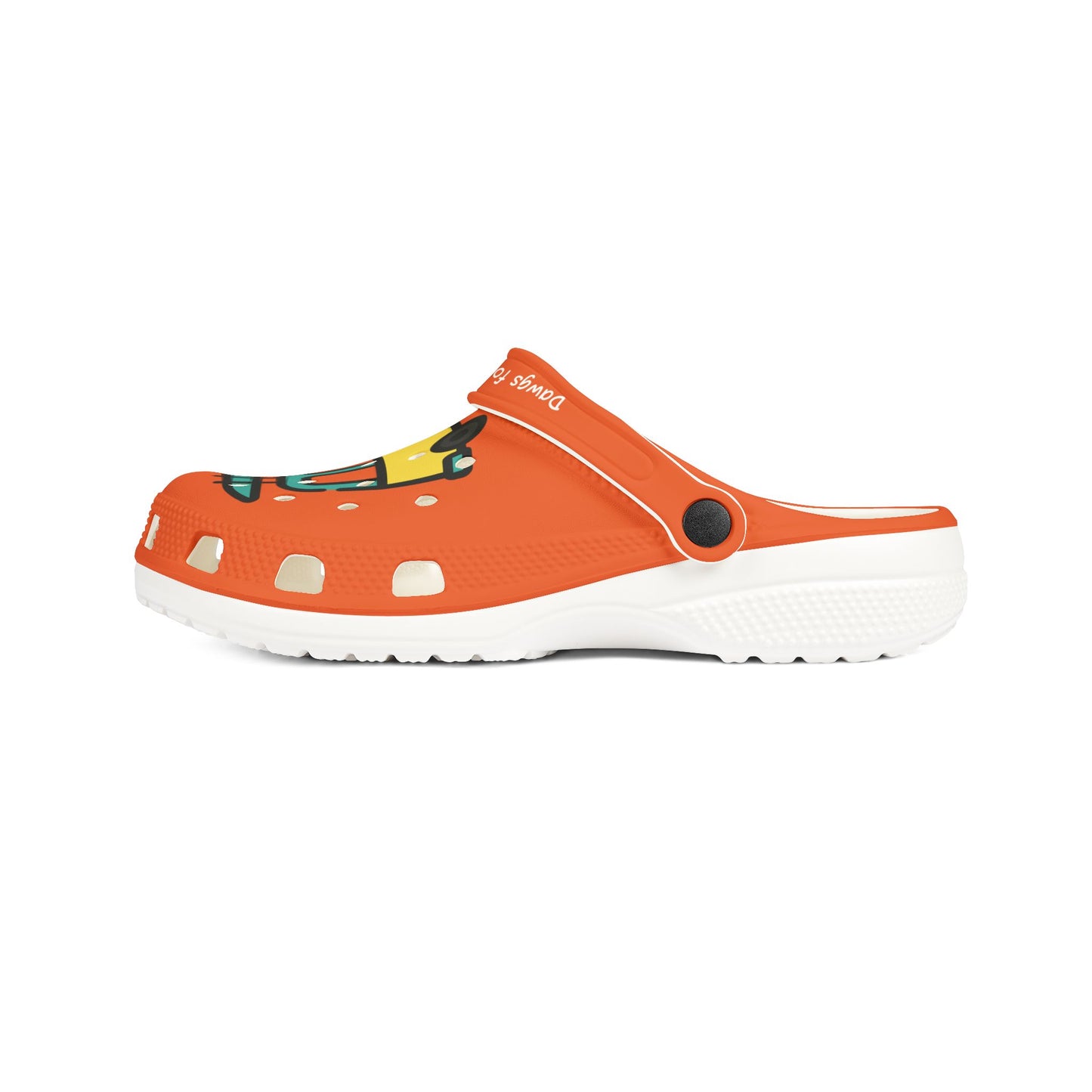 Summer Vibing Van Rubber Clogs For Men-Orange