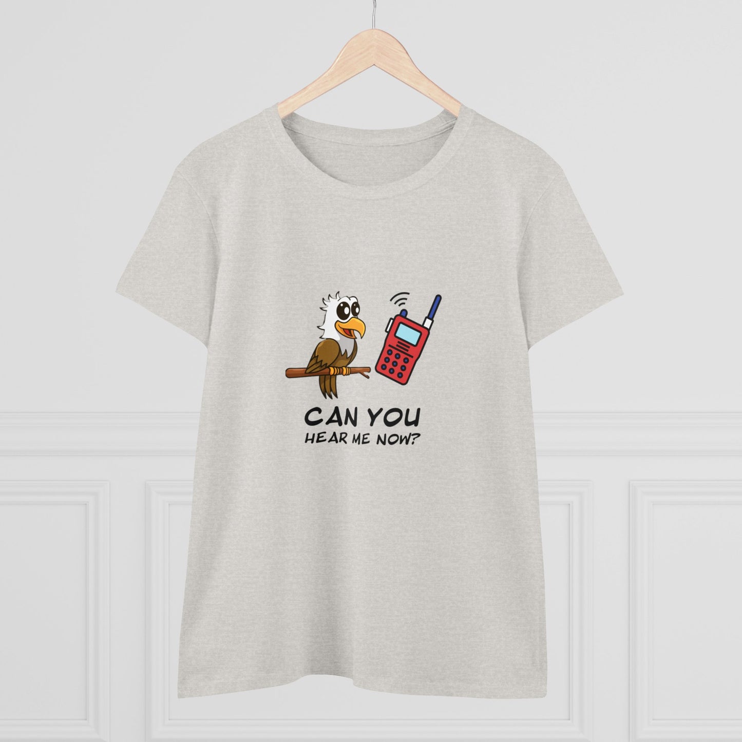 Burrowing Owl. Can You Hear Me Now?  Women's Midweight Cotton Tee