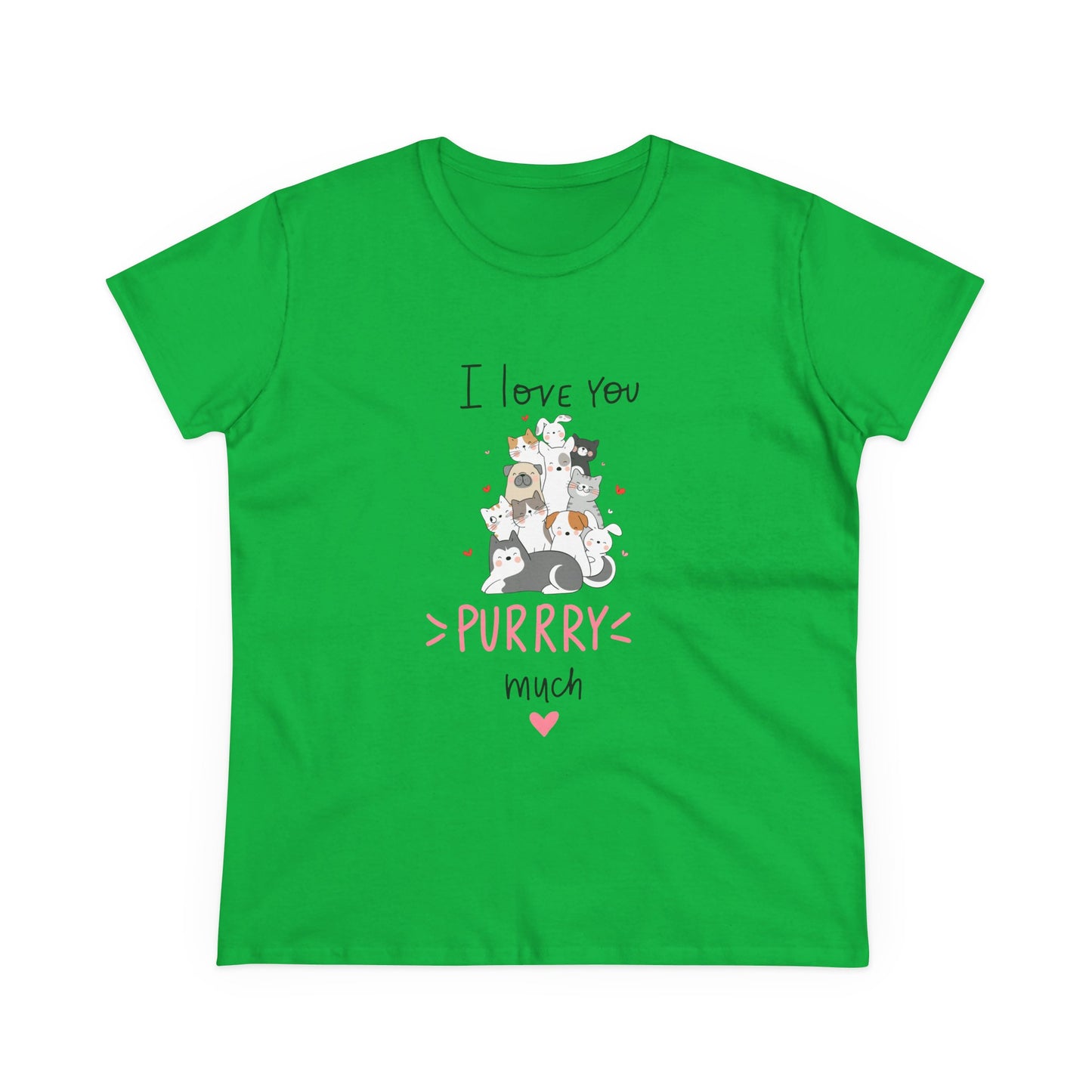 Adorable Animals that Love You Purry Much. Women's Midweight Cotton Tee