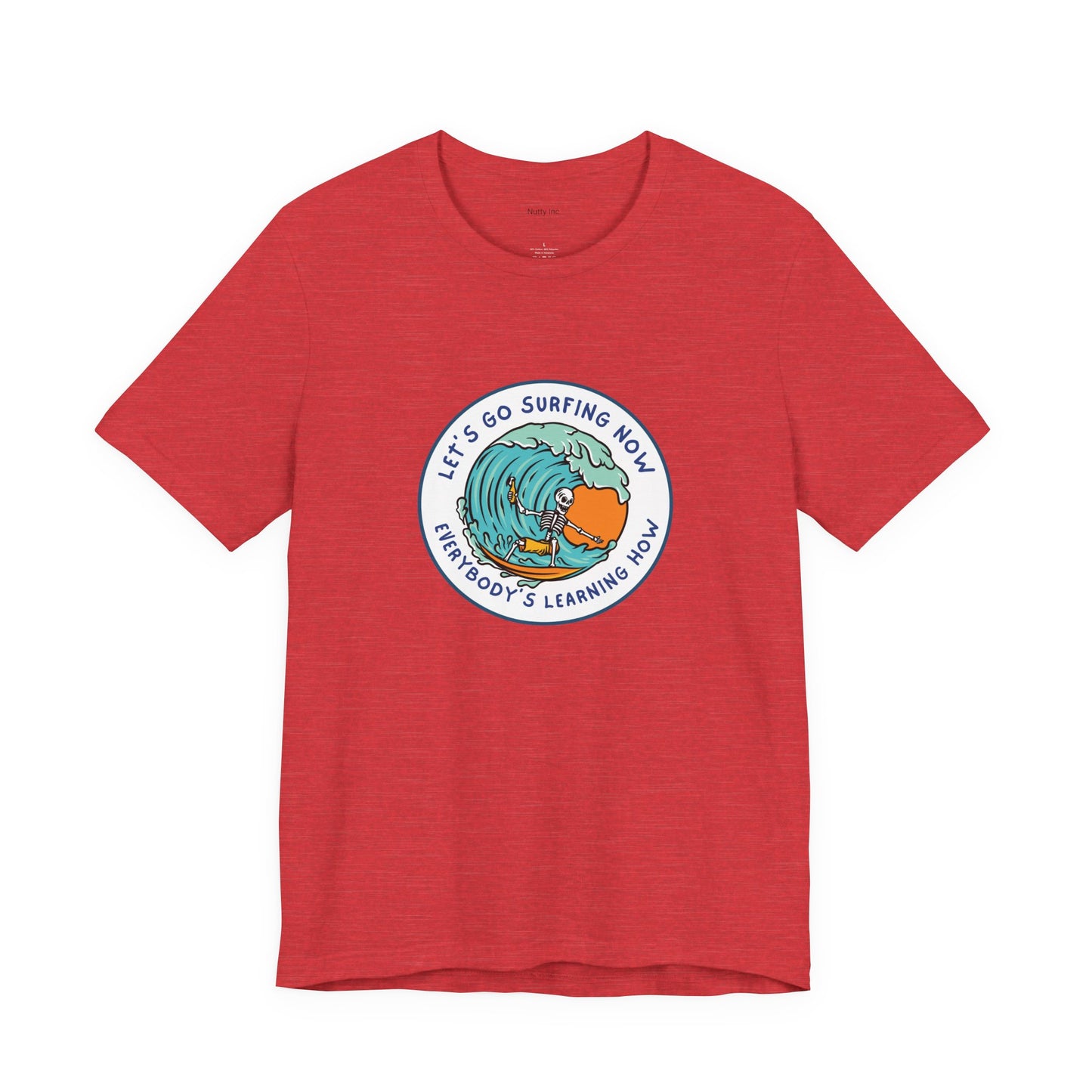Let's Go Surfing Now. Everybody's Learning How. Unisex Jersey Short Sleeve Tee