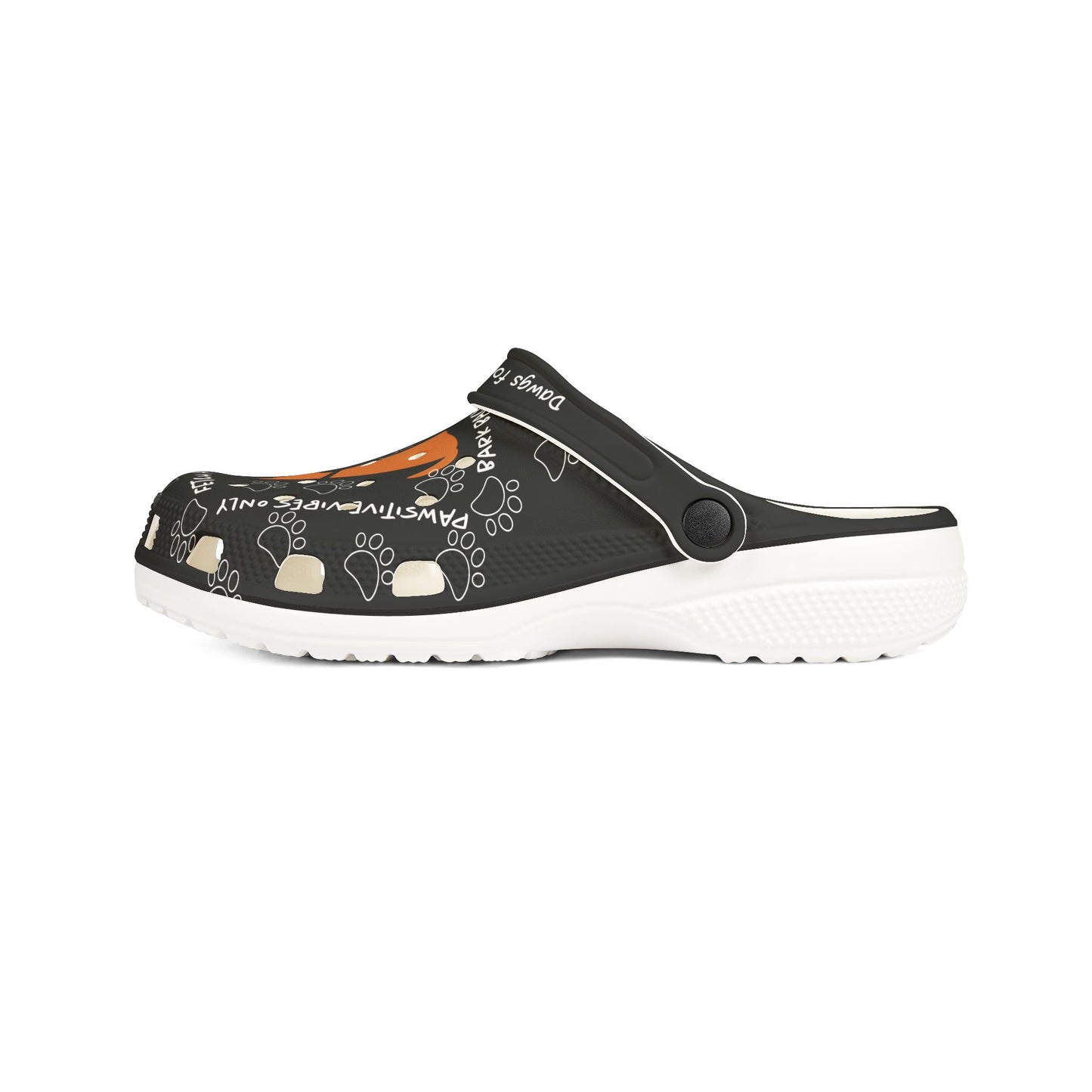 Black Dawgs For A Cause Rubber Clogs For Men