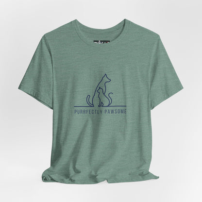 Purrfectly Pawsome. Unisex Jersey Short Sleeve Tee