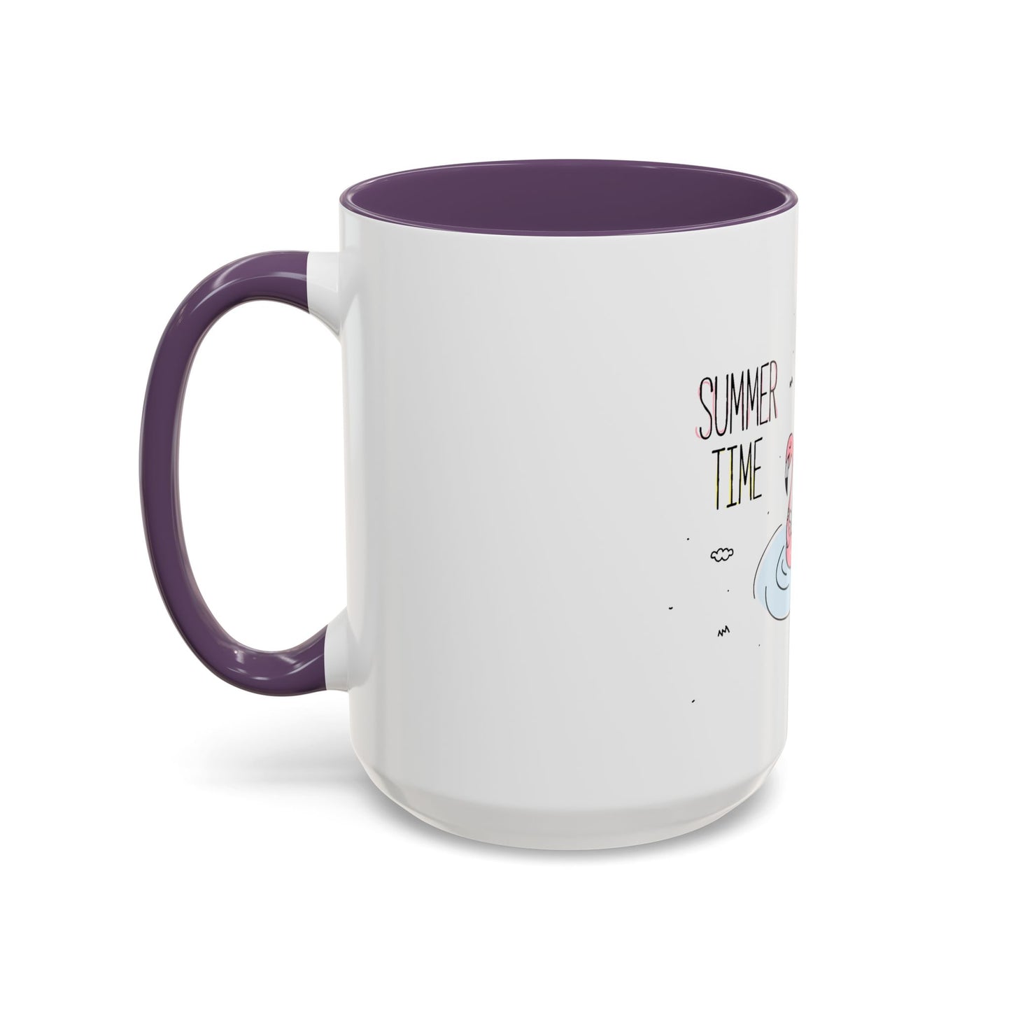 Jingles The Summertime Cat. Accent Coffee Mug, 11oz
