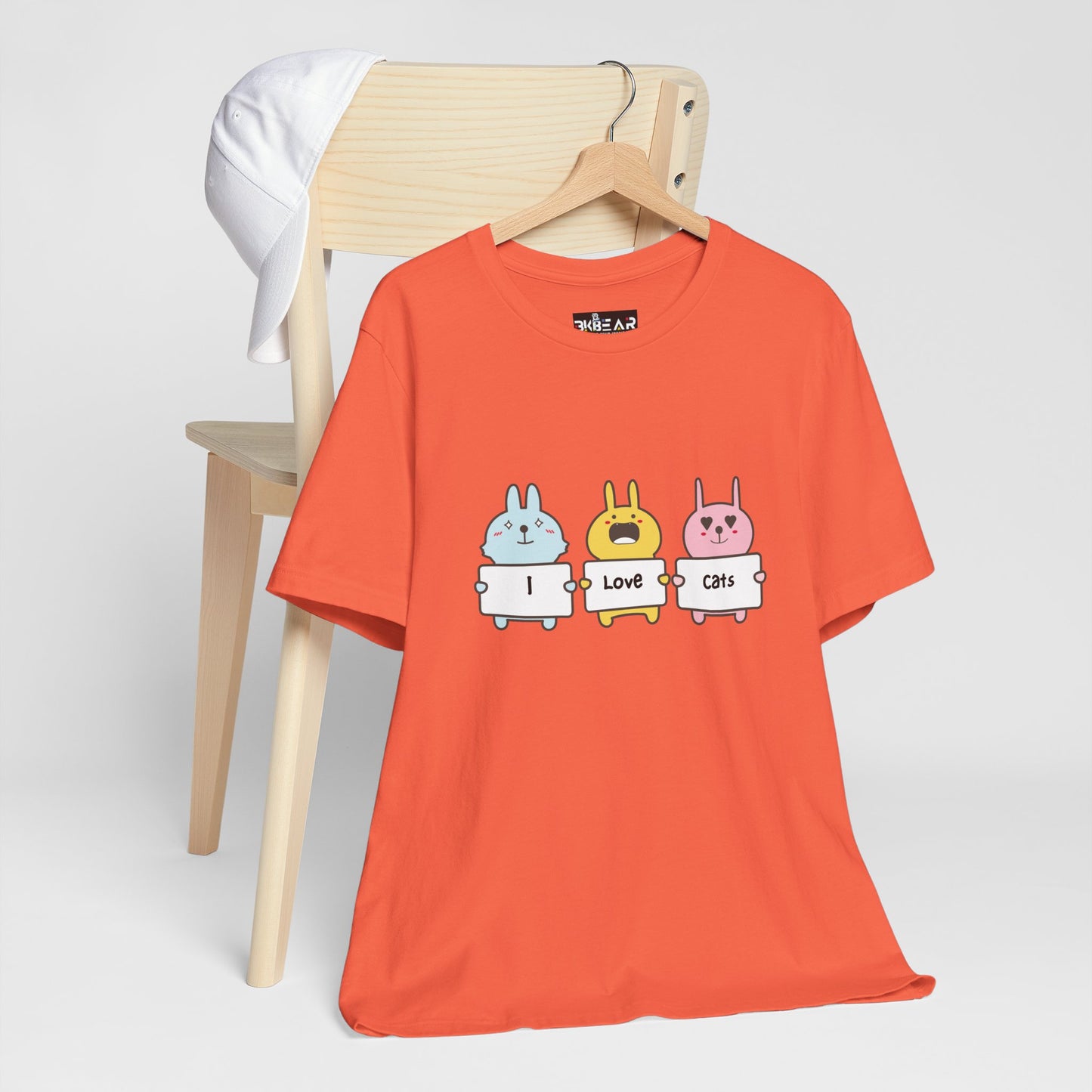 I Love Cats. Women's Unisex Jersey Short Sleeve Tee