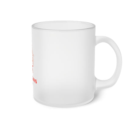 Christmas Vibes only. Frosted Glass Mug